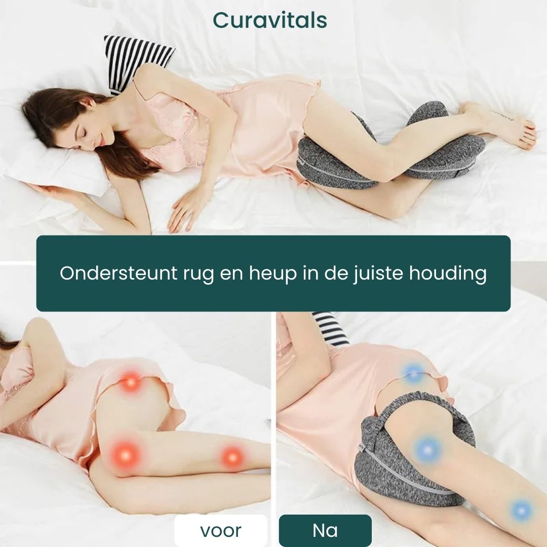 Orthopedic Knee Pillow for Side Sleepers, with Back and Hip Relief
